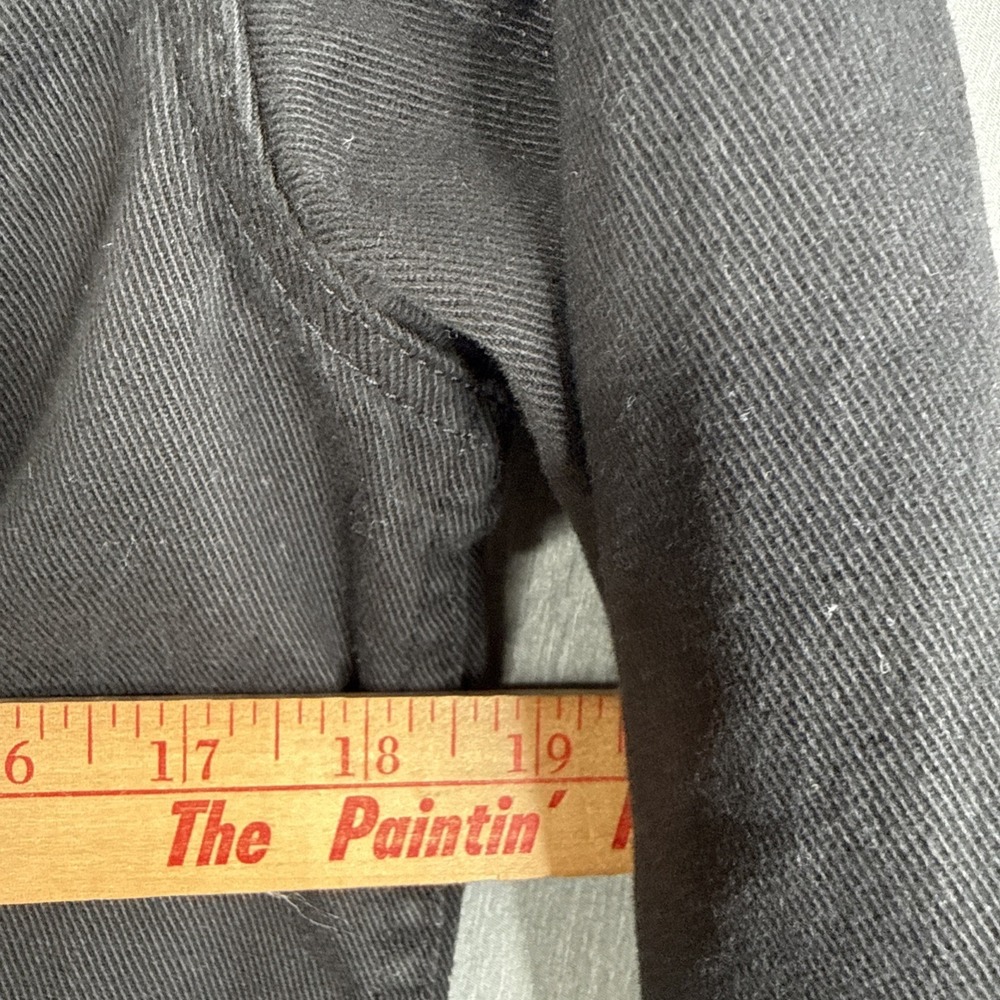 Quince Stretch Denim Jean Jacket Black Outerwear XS Y2K Grunge Goth Preppy - Picture 5 of 7